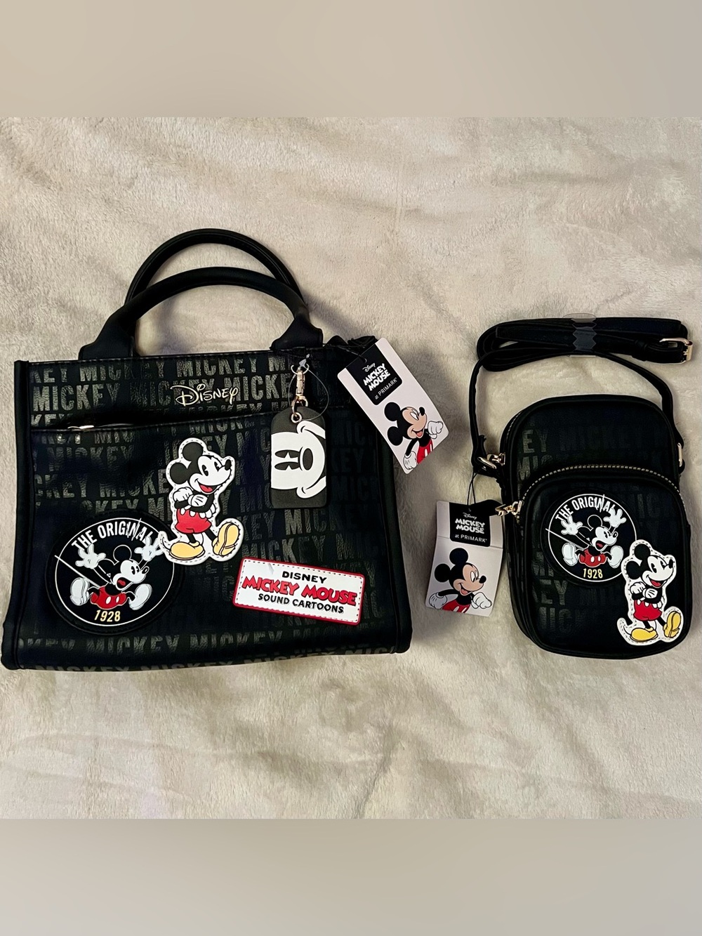 Primark Mickey Mouse Patches handbag and crossbody bundle